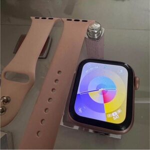 Apple Watch with Pink Band